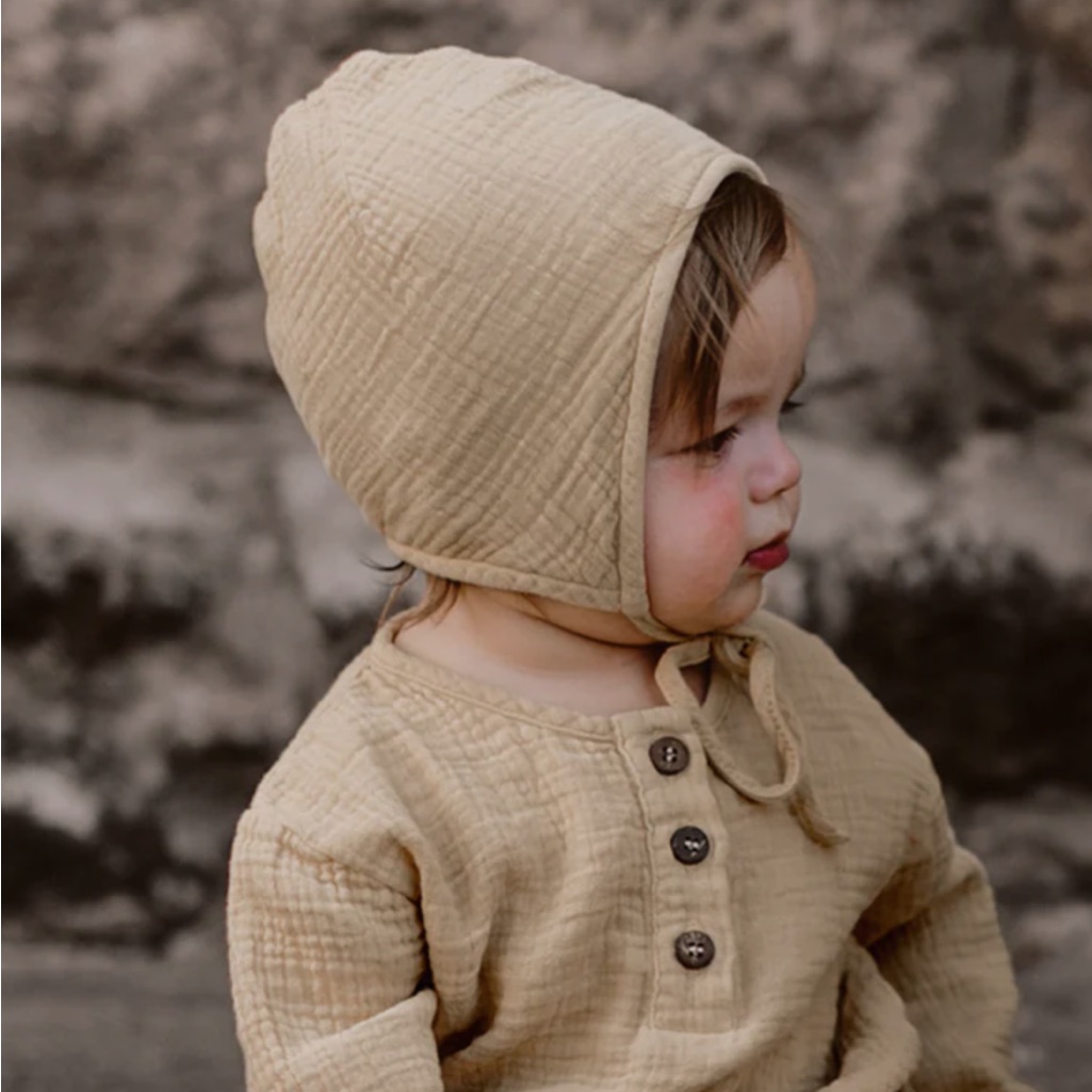 The Simple Folk 12/18m The Garden Bonnet In Sand